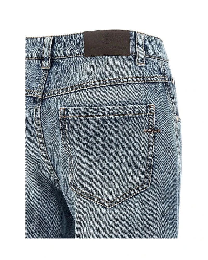 Brunello Cucinelli Jean in blue, Cotton — view 4
