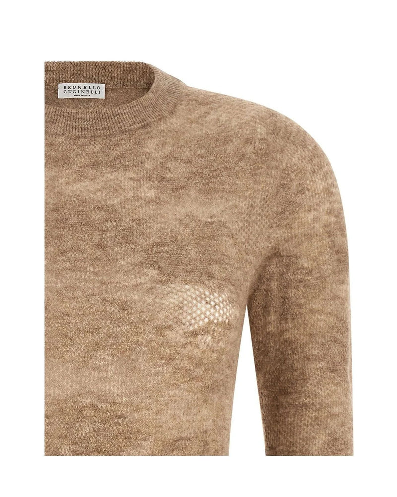 Brunello Cucinelli Sweater in beige, Silk — view 3