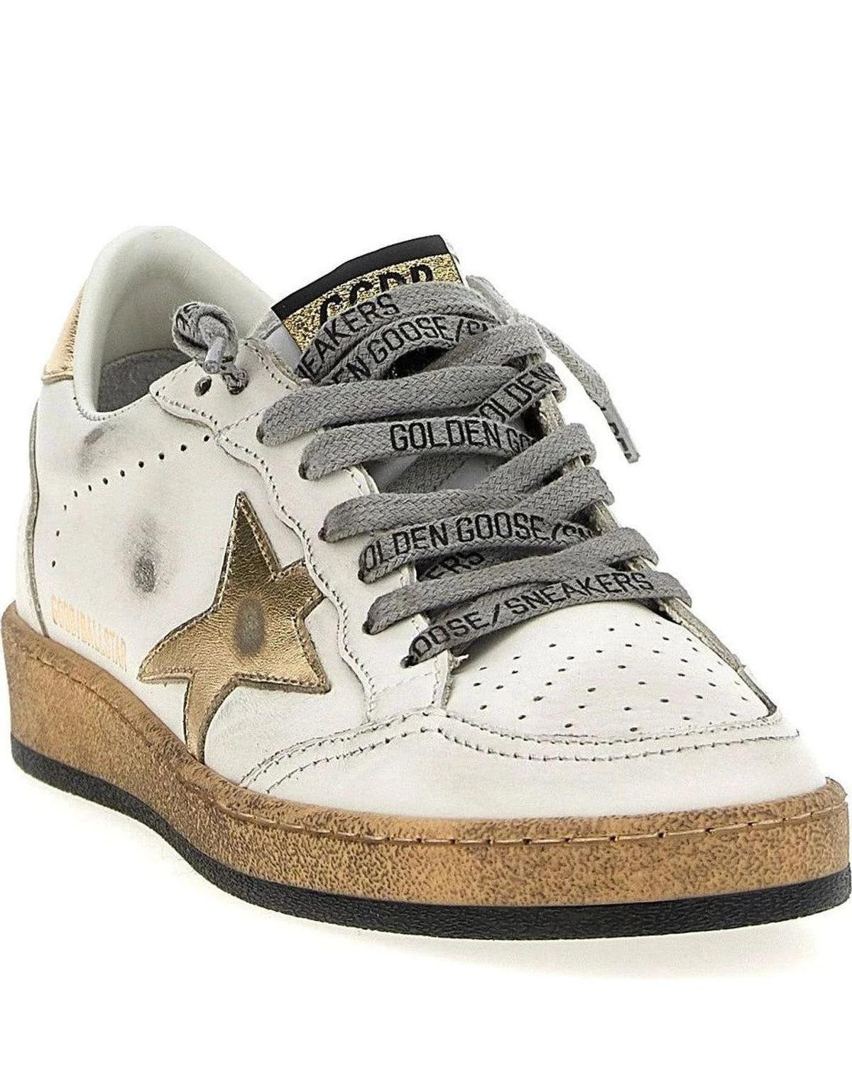 Golden Goose Sneakers in gold, Cow Leather — view 3