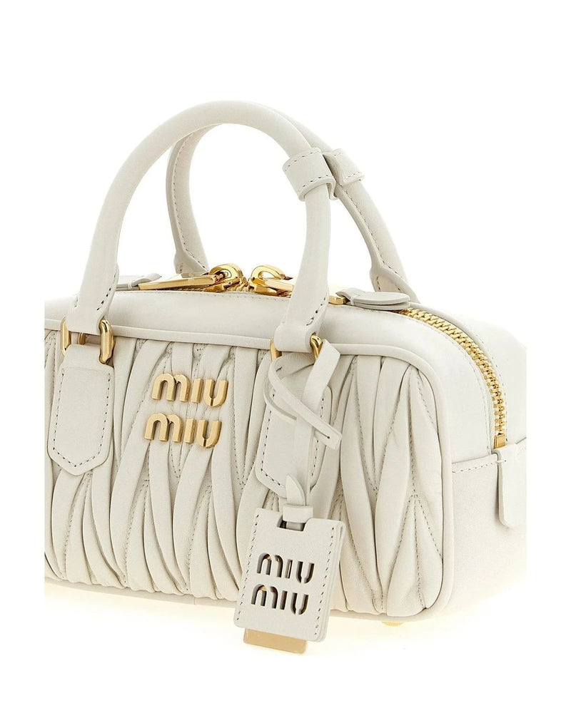 Miu Miu Satchel Bag in white, Leather — view 3
