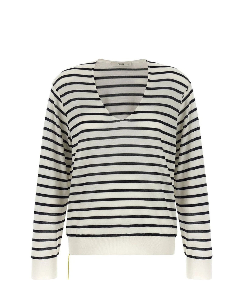 Fendi Cardigan in white, Virgin Wool