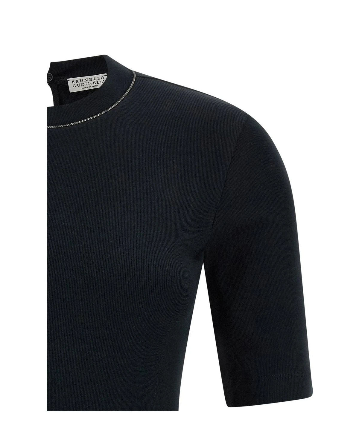 Brunello Cucinelli Cardigan in black, Cotton — view 3