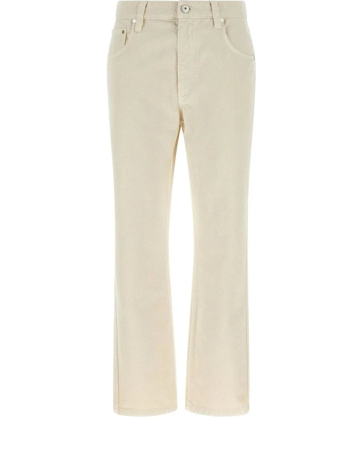 Brunello Cucinelli Straight-Leg Beige Jeans