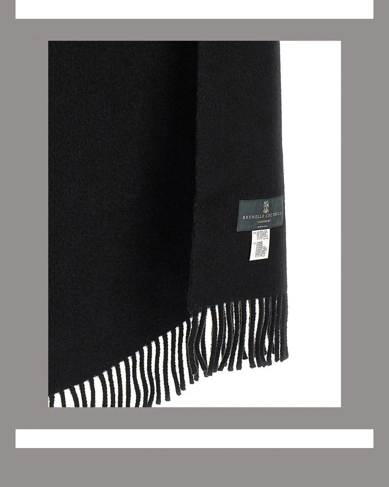 Brunello Cucinelli Scarves & Shawl in black, Wool — view 4