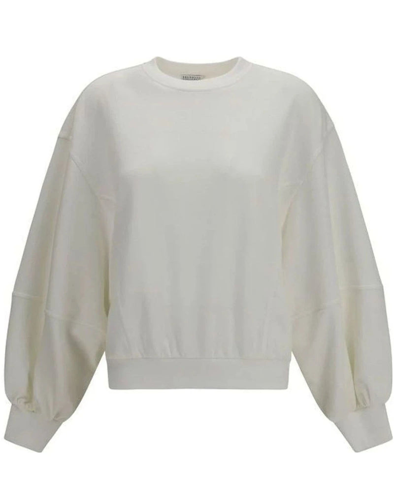 Brunello Cucinelli Sweatshirt in white, Cotton