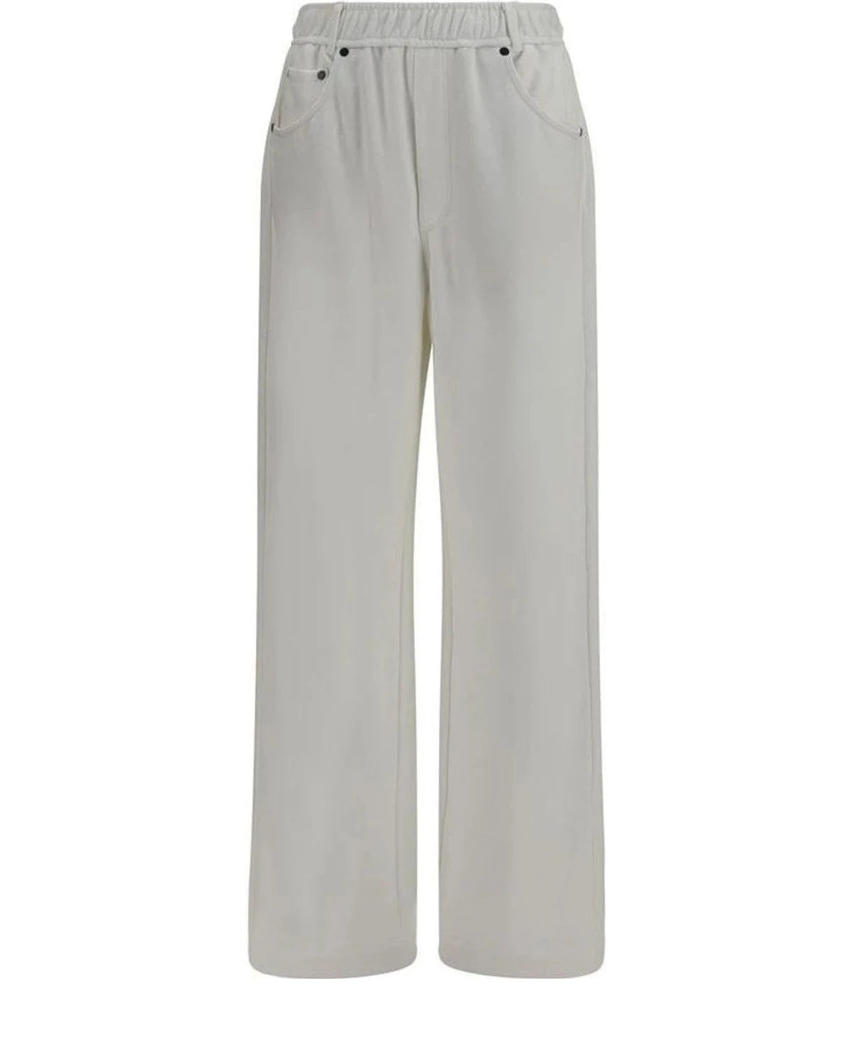 Brunello Cucinelli Sweatpant in white, Cotton