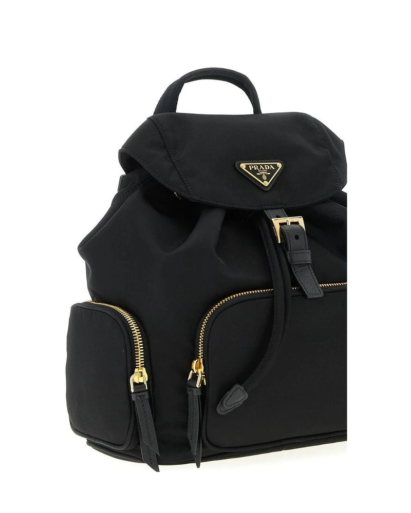 Prada School Backpack in black, Recycled Polyamide — view 3