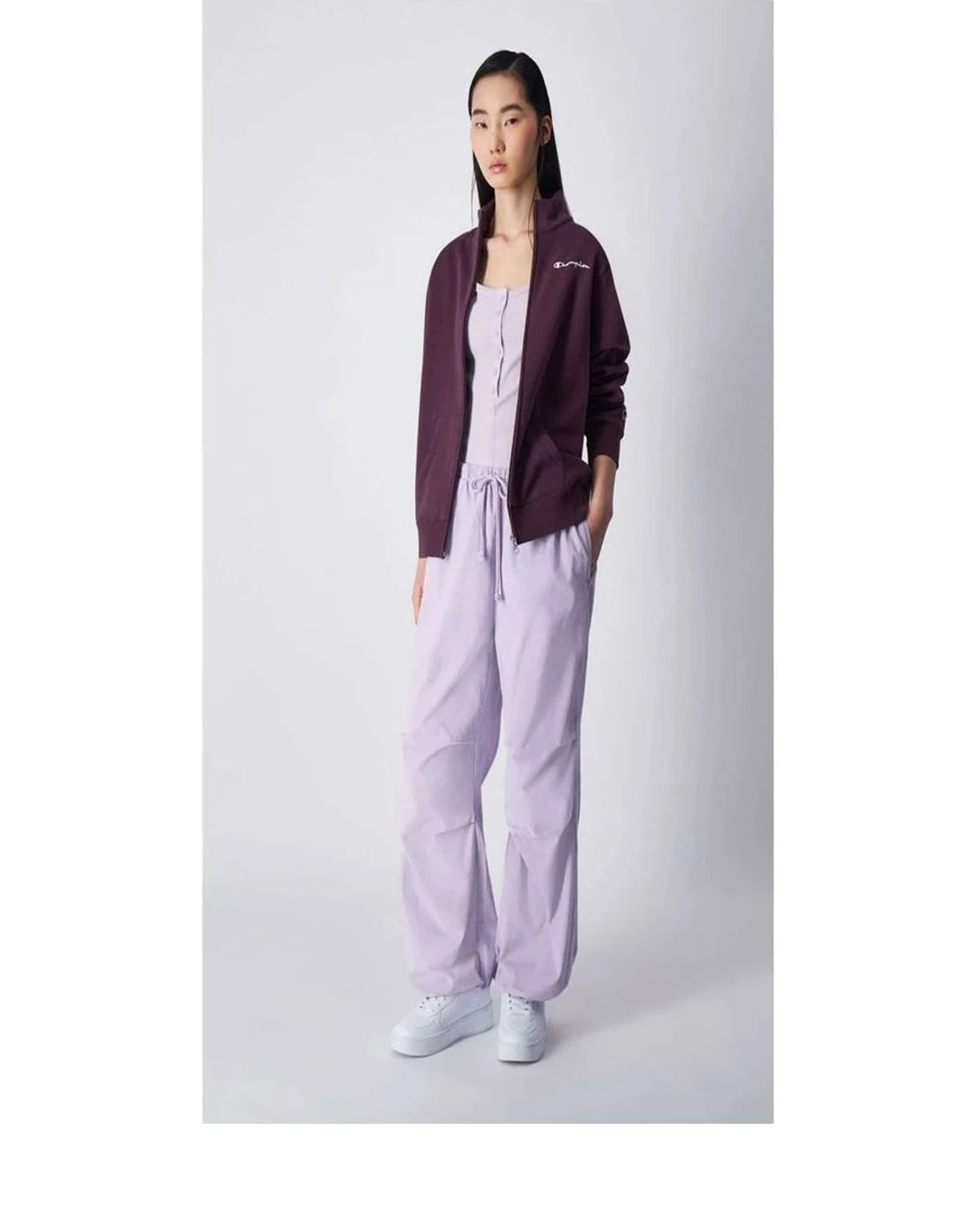 Champion Cargo Pant in purple, Cotton — view 4