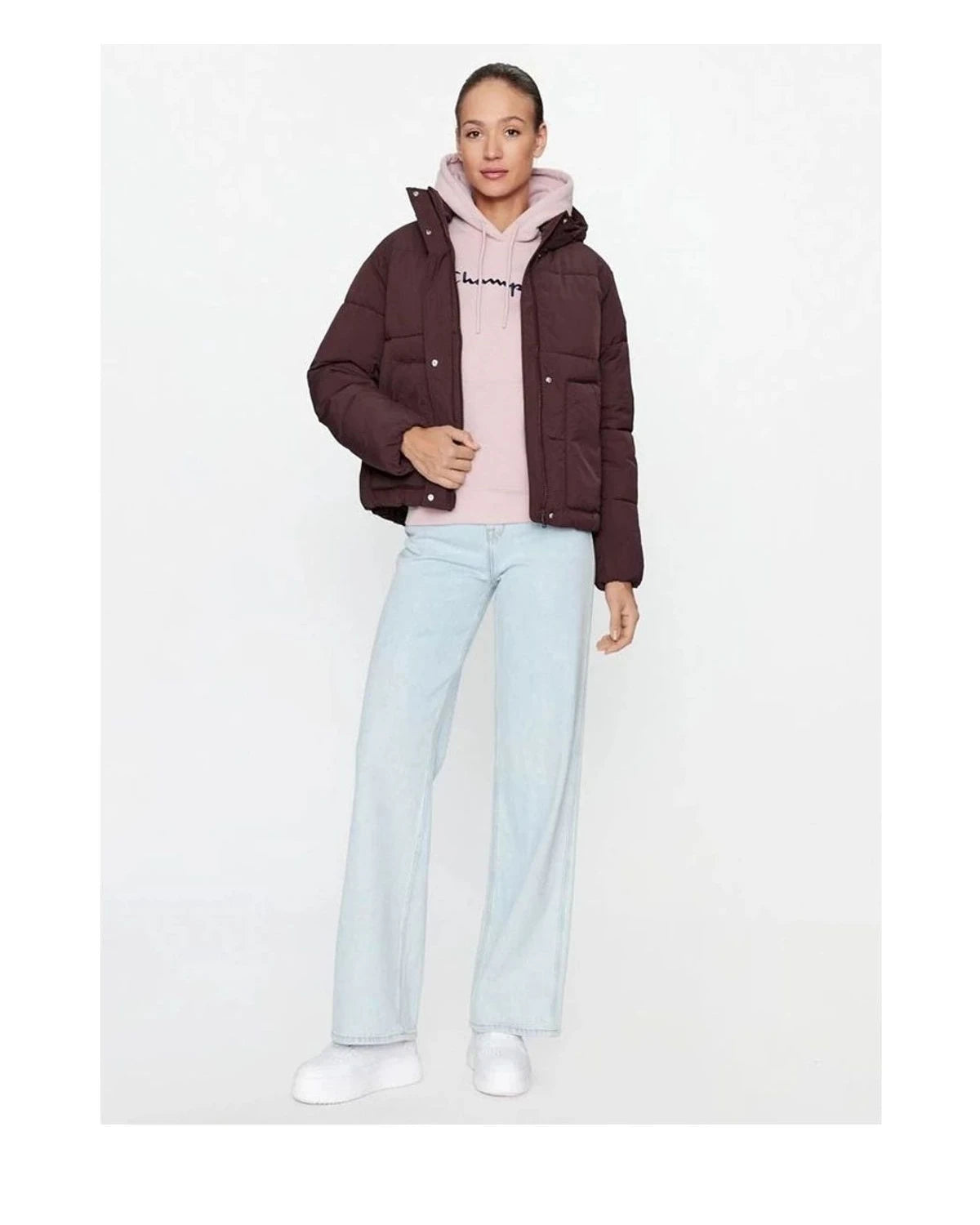 Champion Puffer Jacket in brown — view 4