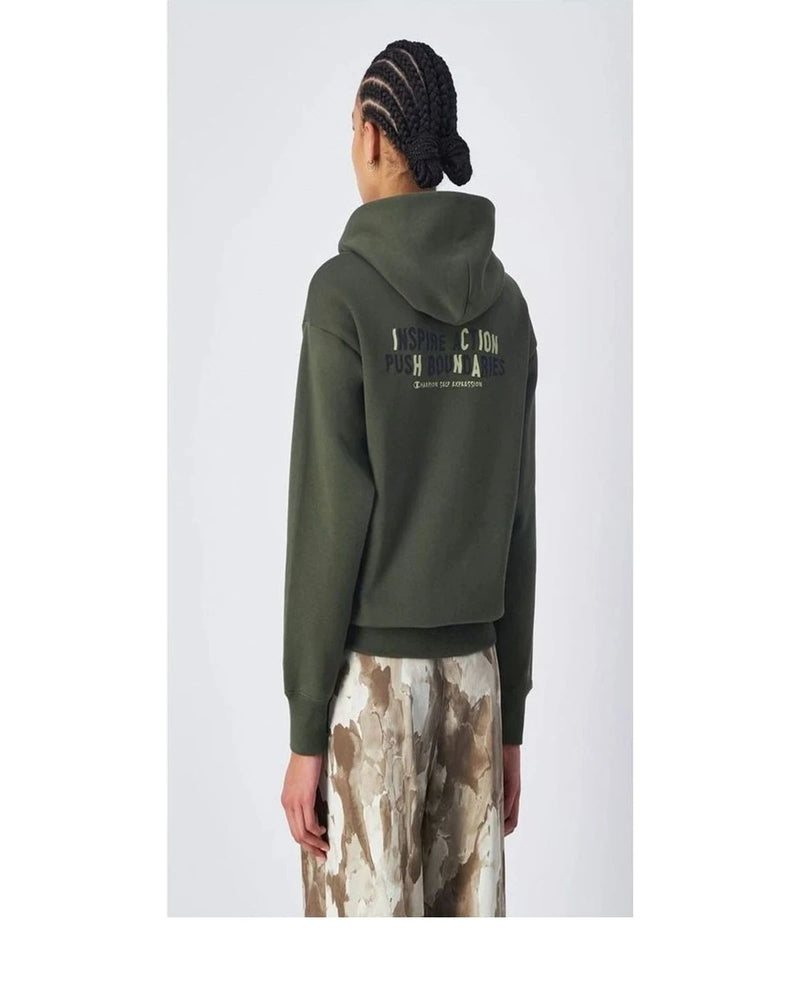 Champion Hoodie in green, Cotton — view 2