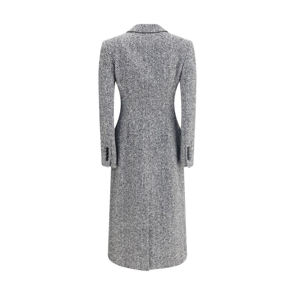 Dolce & Gabbana Single Breasted Chevron Coat