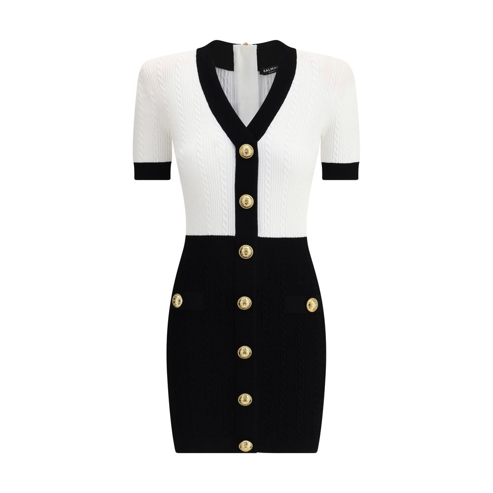 Balmain Braided Pattern Midi Dress Glam Steals