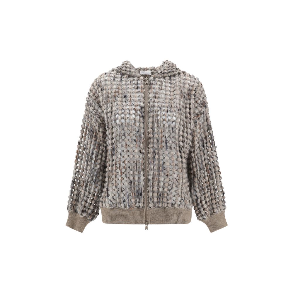 Brunello Cucinelli Wool Perfored Cardigan