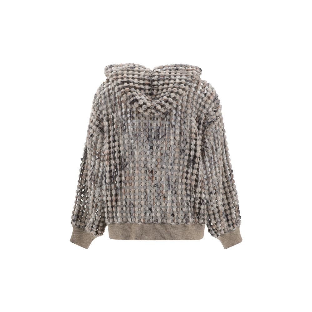 Brunello Cucinelli Wool Perfored Cardigan