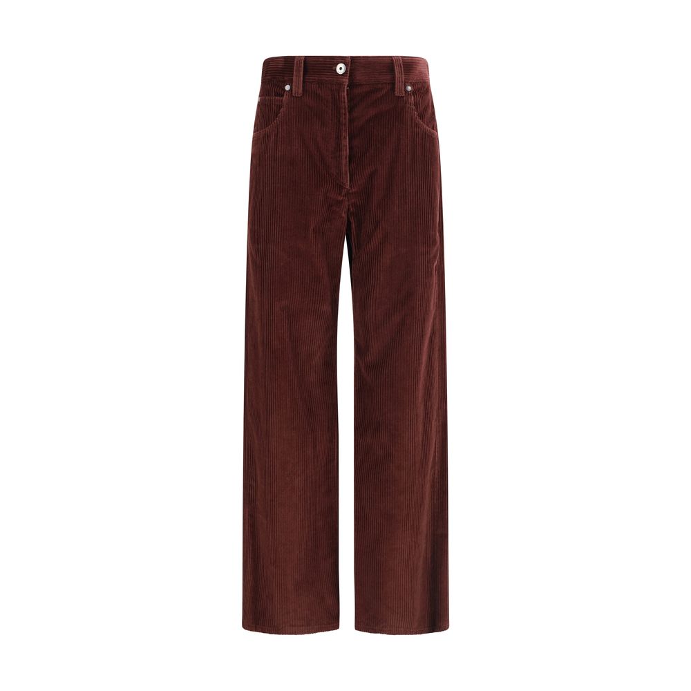 Brunello Cucinelli Velvet Straight Trouser