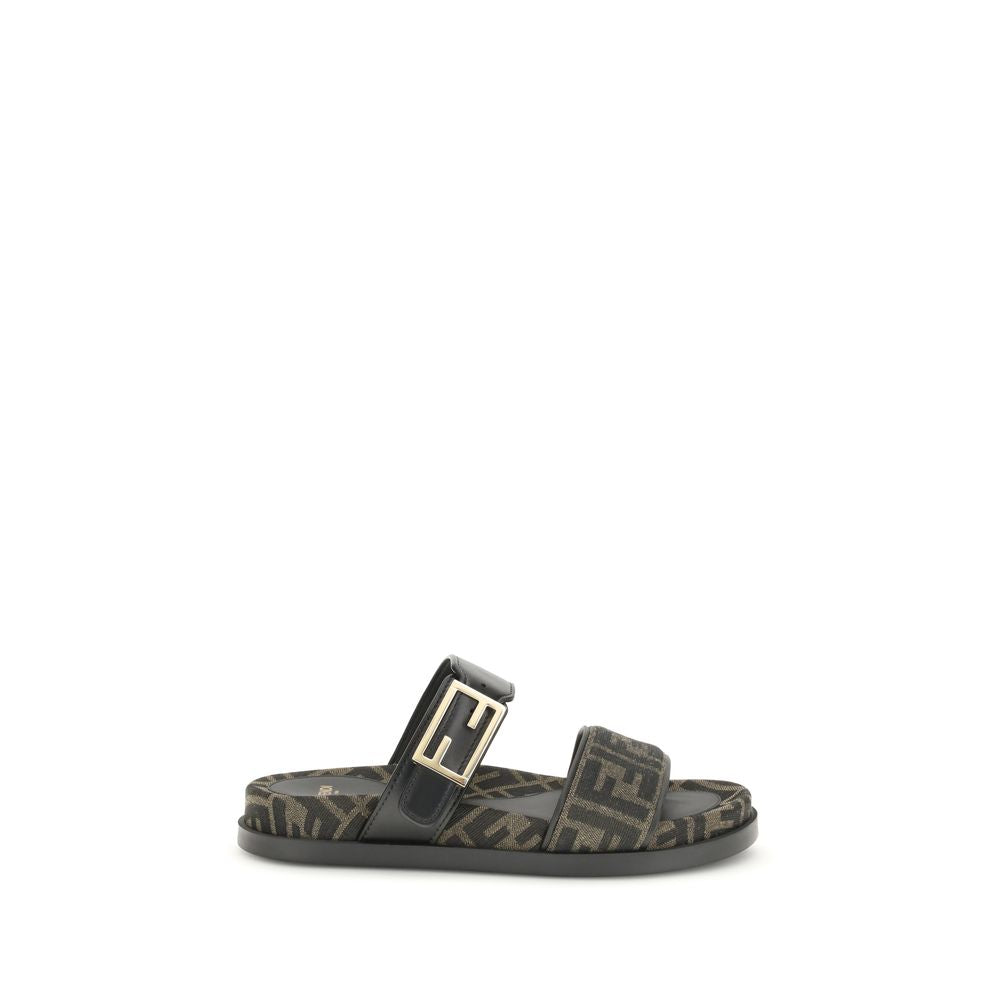 Fendi Ff Fabric Sandals