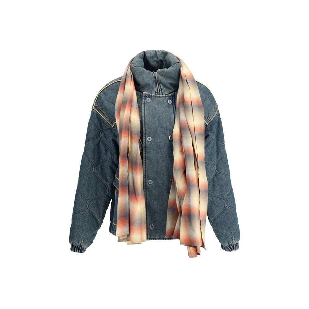 Marbell Denim Down Jacket Scarf