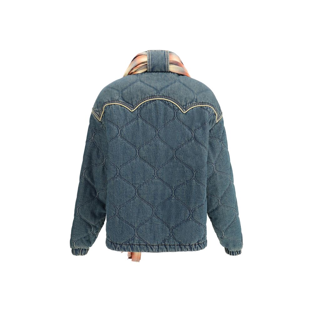 Marbell Denim Down Jacket Scarf