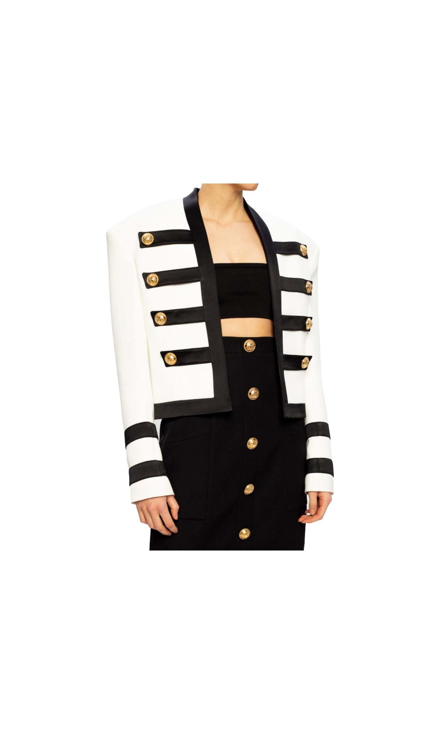 Balmain White Viscose Suits & Blazer