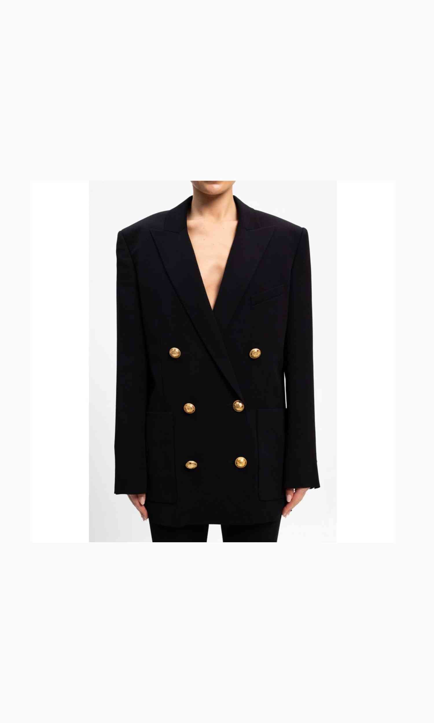 Balmain Black Viscose Suits & Blazer