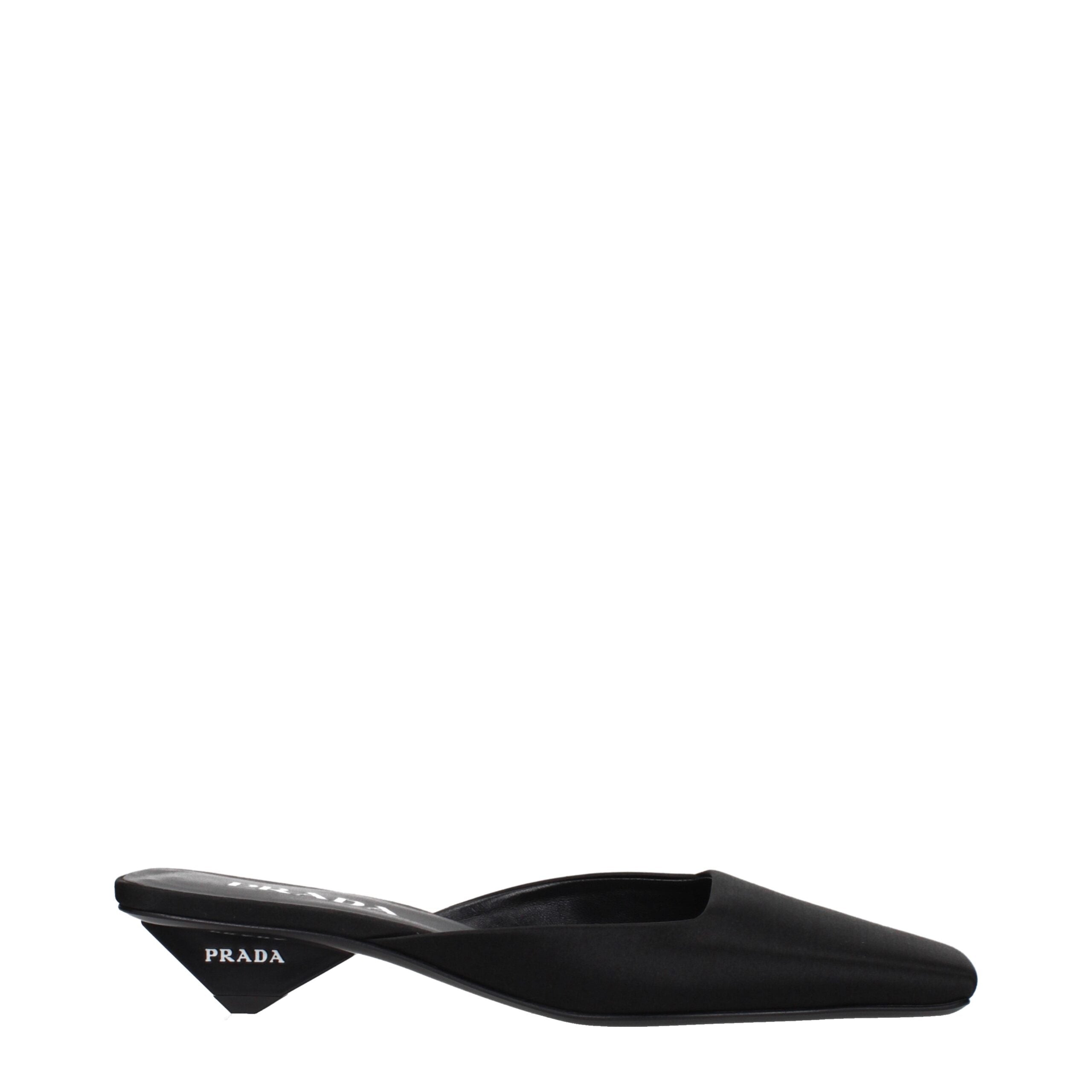 Prada Black Satin Flat Sandals Glam Steals