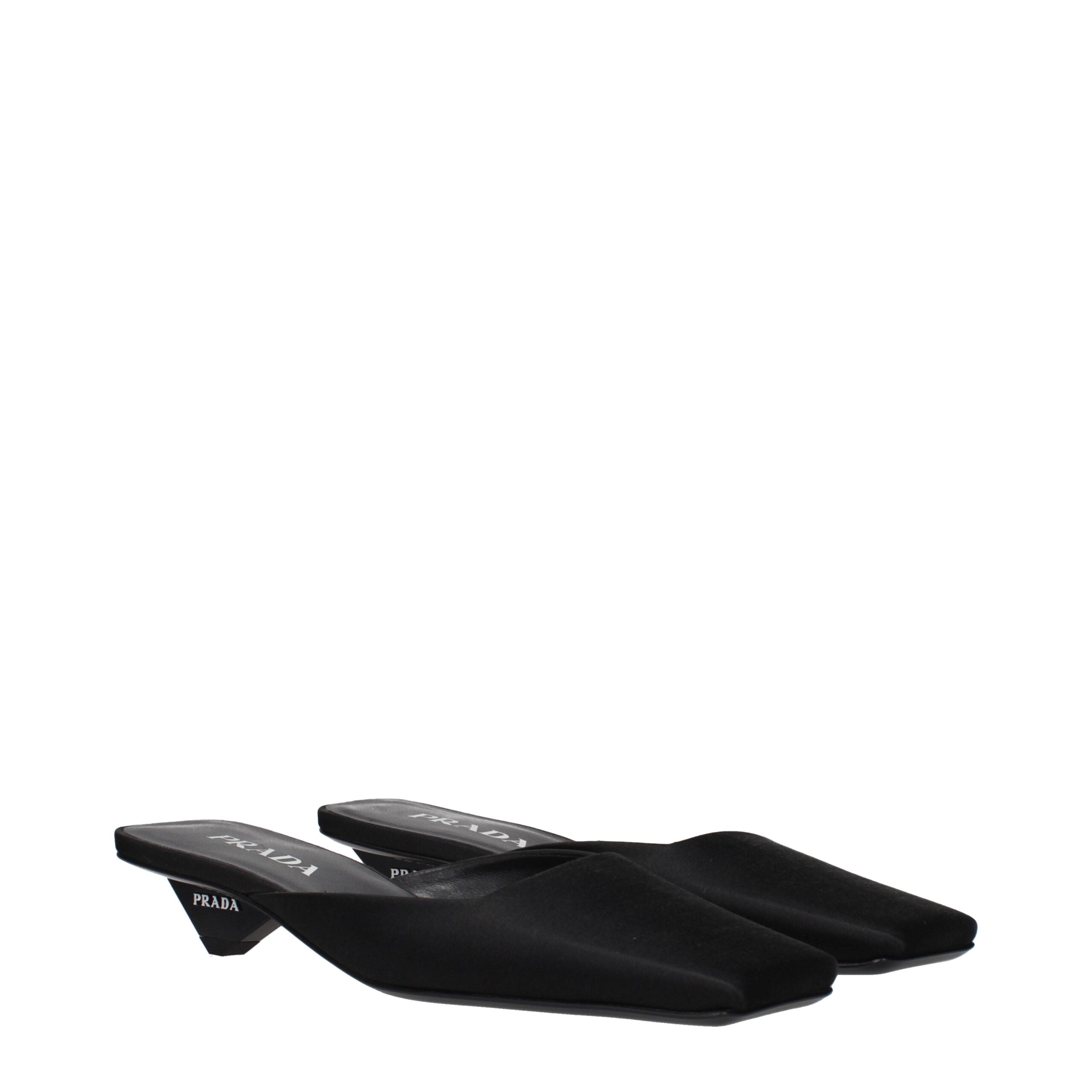 Prada Black Satin Flat Sandals Glam Steals