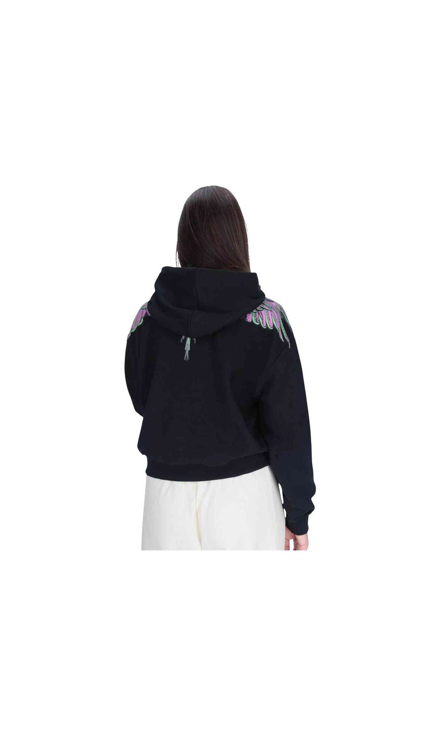 County of Milan Black Cotton Hoody Glam Steals