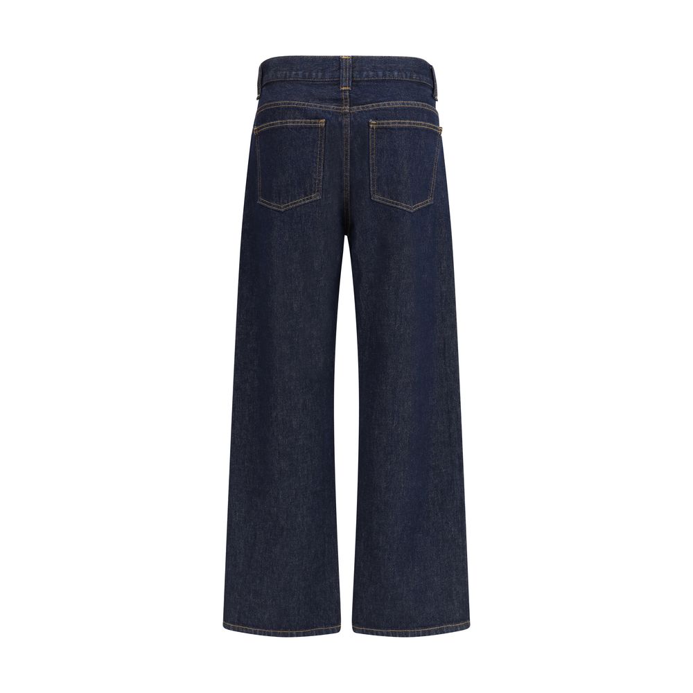 Khaite Bonnie High Waisted Wide Leg Jeans
