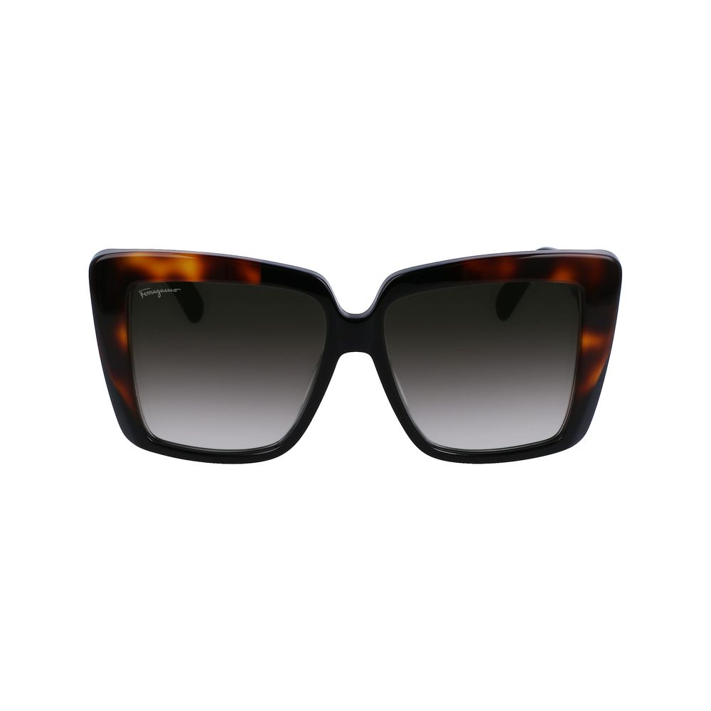 Salvatore Ferragamo Black Acetate Sunglasses