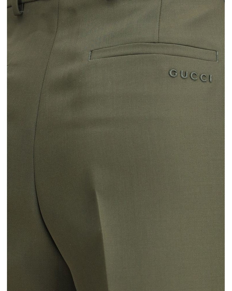 Gucci Boyfriend Trousers with embroidered logo Glam Steals