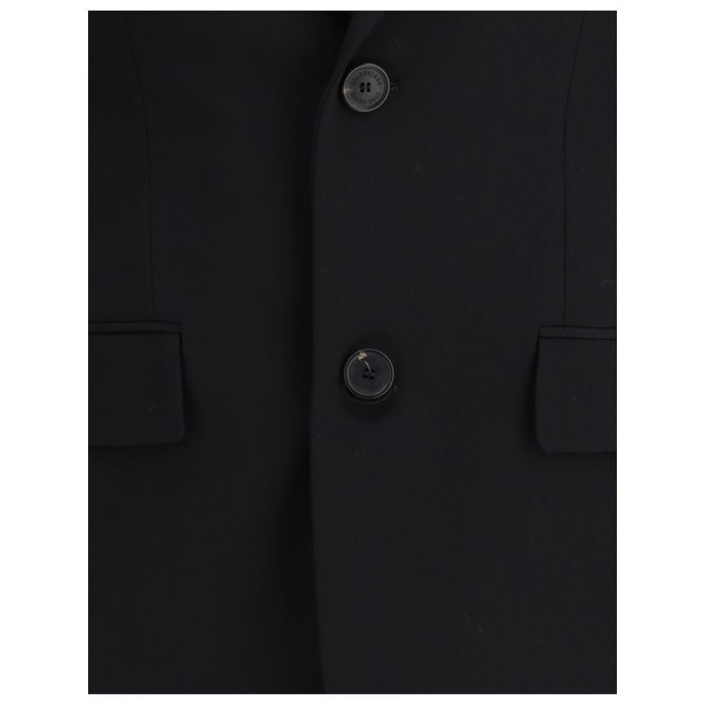 Balenciaga Black Wool Suit Blazer