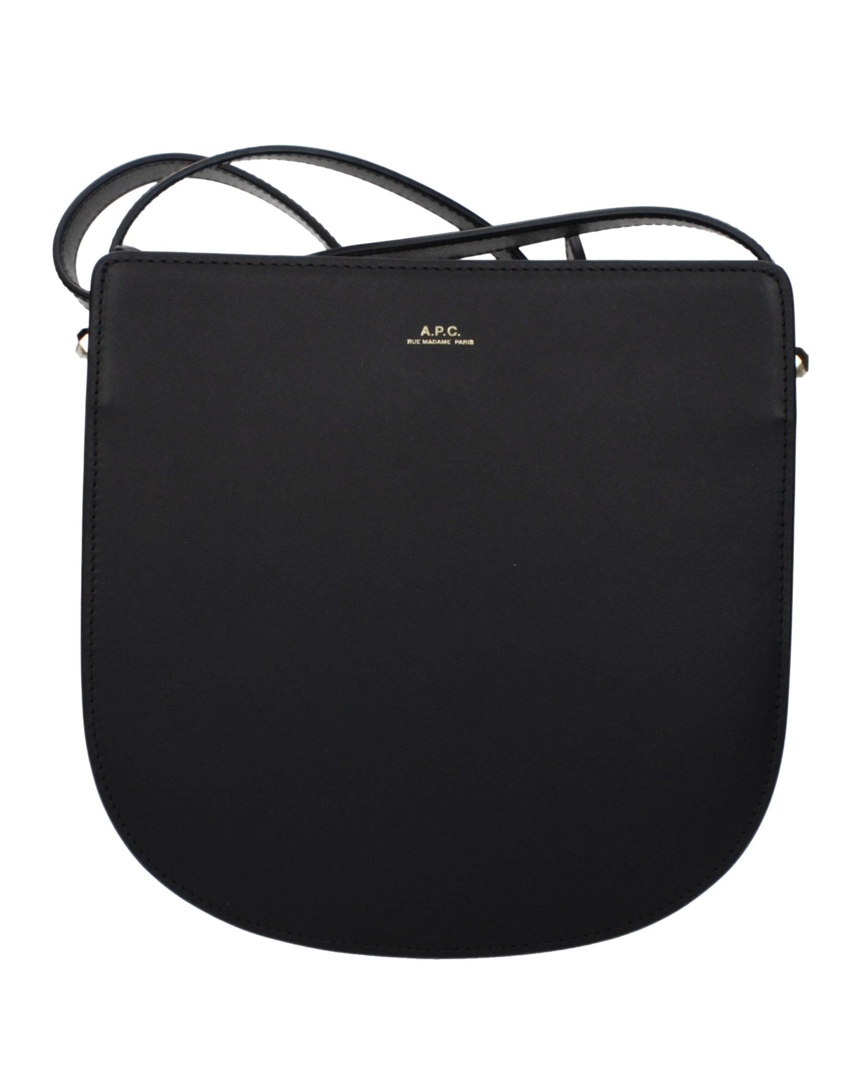 A.p.c. Black Leather Apc Crossbody Bag 