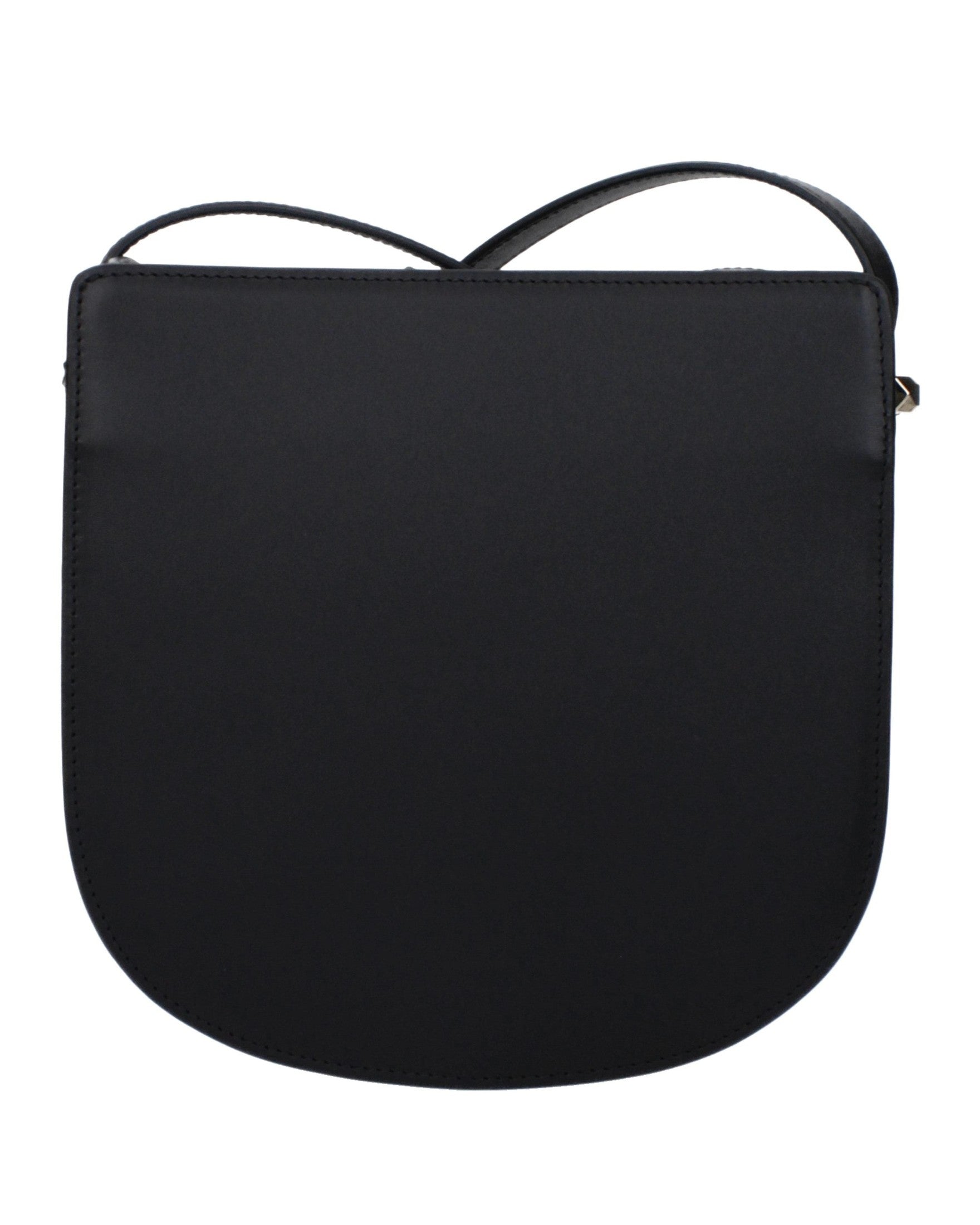 A.p.c. Black Leather Apc Crossbody Bag 