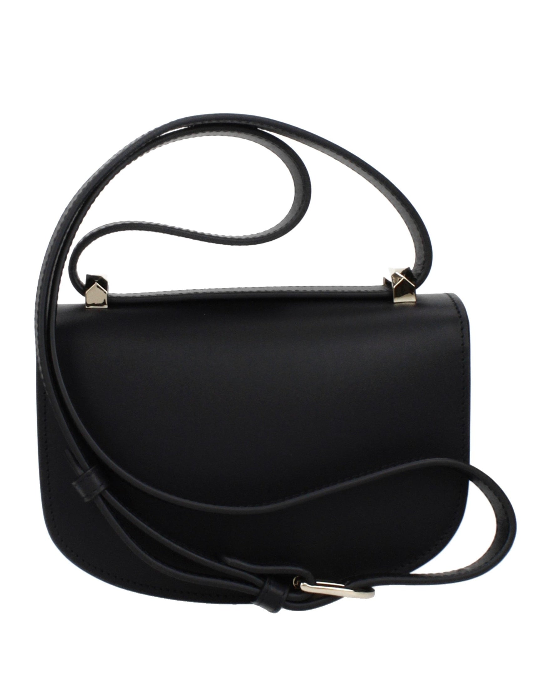 A.p.c. Black Leather Apc Shoulder Bag 