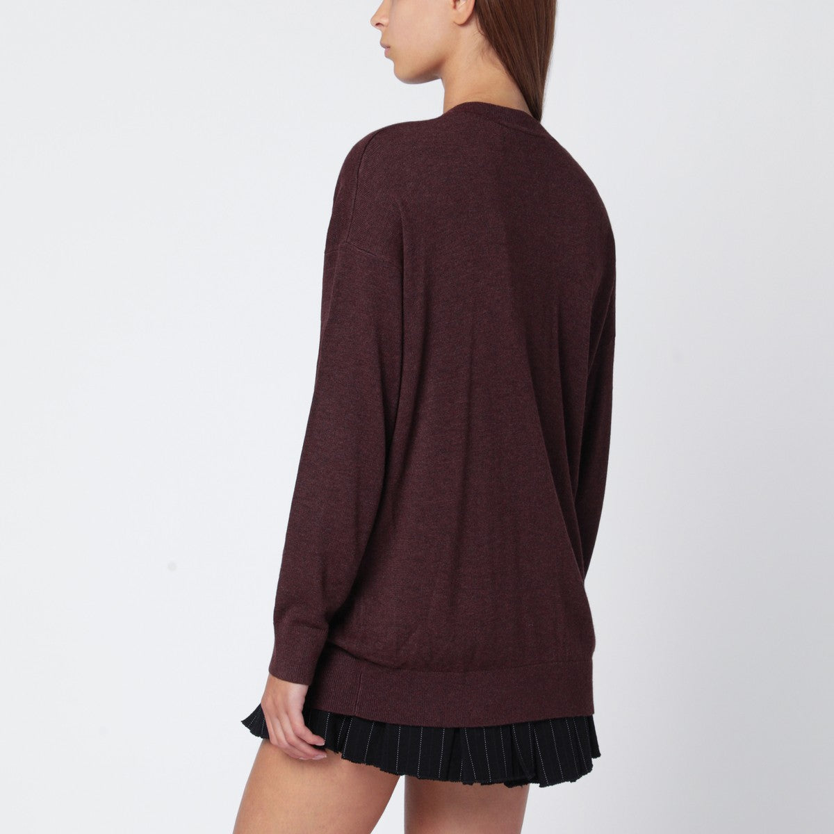 ISABEL MARANT Burgundy draped Cosima sweater Glam Steals