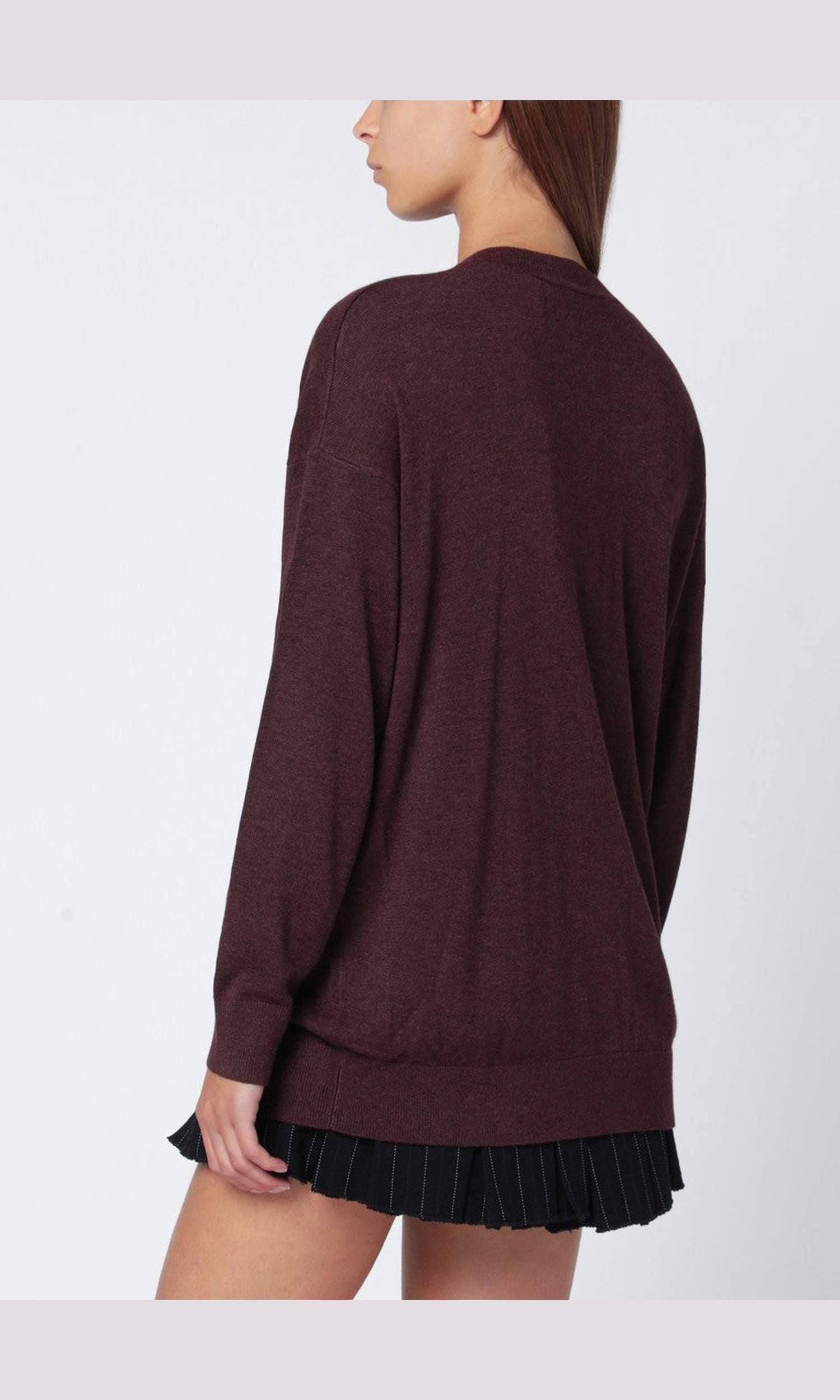 ISABEL MARANT Burgundy draped Cosima sweater Glam Steals