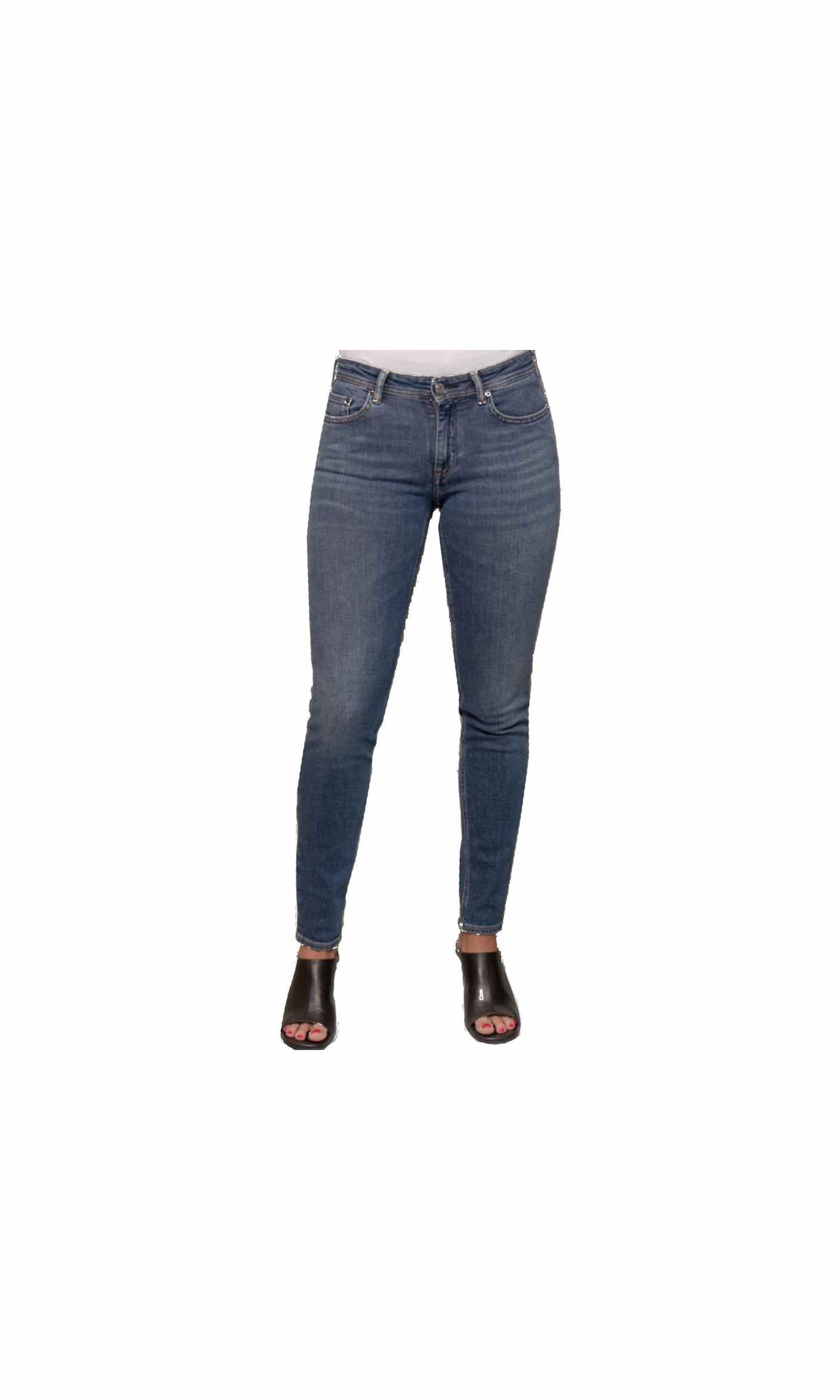 Acne Studios Blue Cotton Blå Konst Climb Mid Denim Jeans Glam Steals