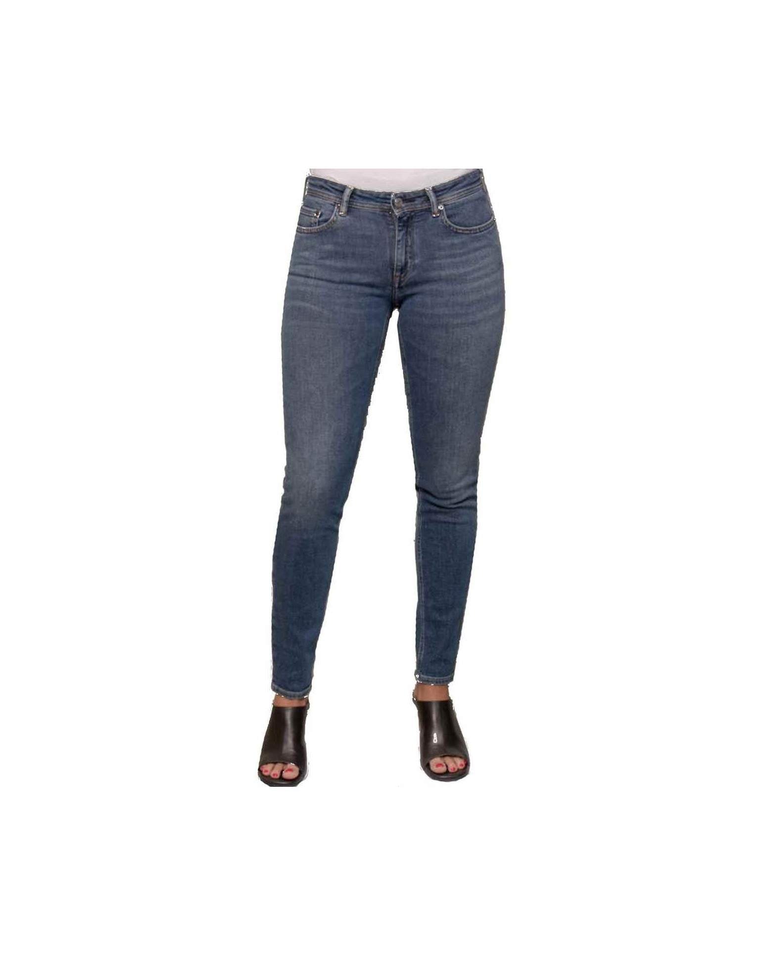 Acne Studios Blue Cotton Blå Konst Climb Mid Denim Jeans Glam Steals