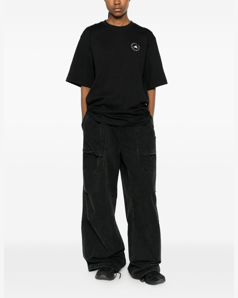 Adidas By Stella Mccartney Black Polo T-shirt Glam Steals