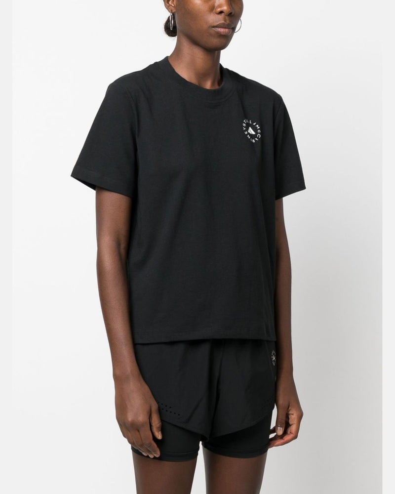 Adidas By Stella Mccartney Black Polo T-shirt Glam Steals