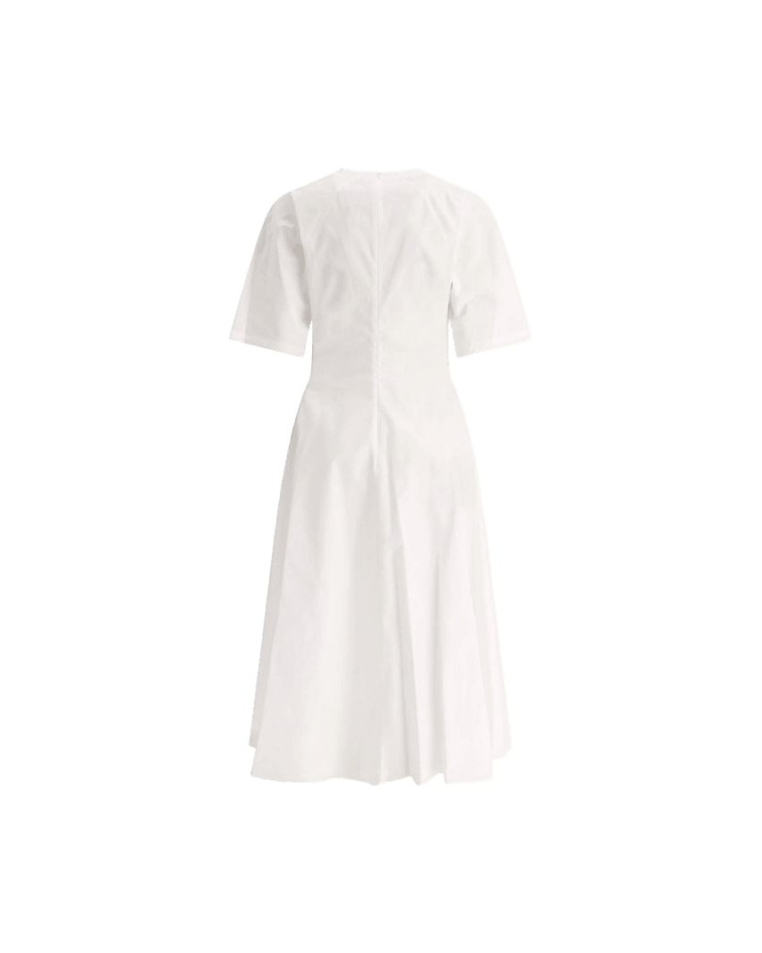Alaïa White Cotton Casual Dress Glam Steals