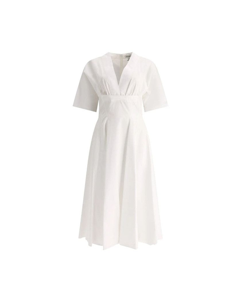Alaïa White Cotton Dress Glam Steals