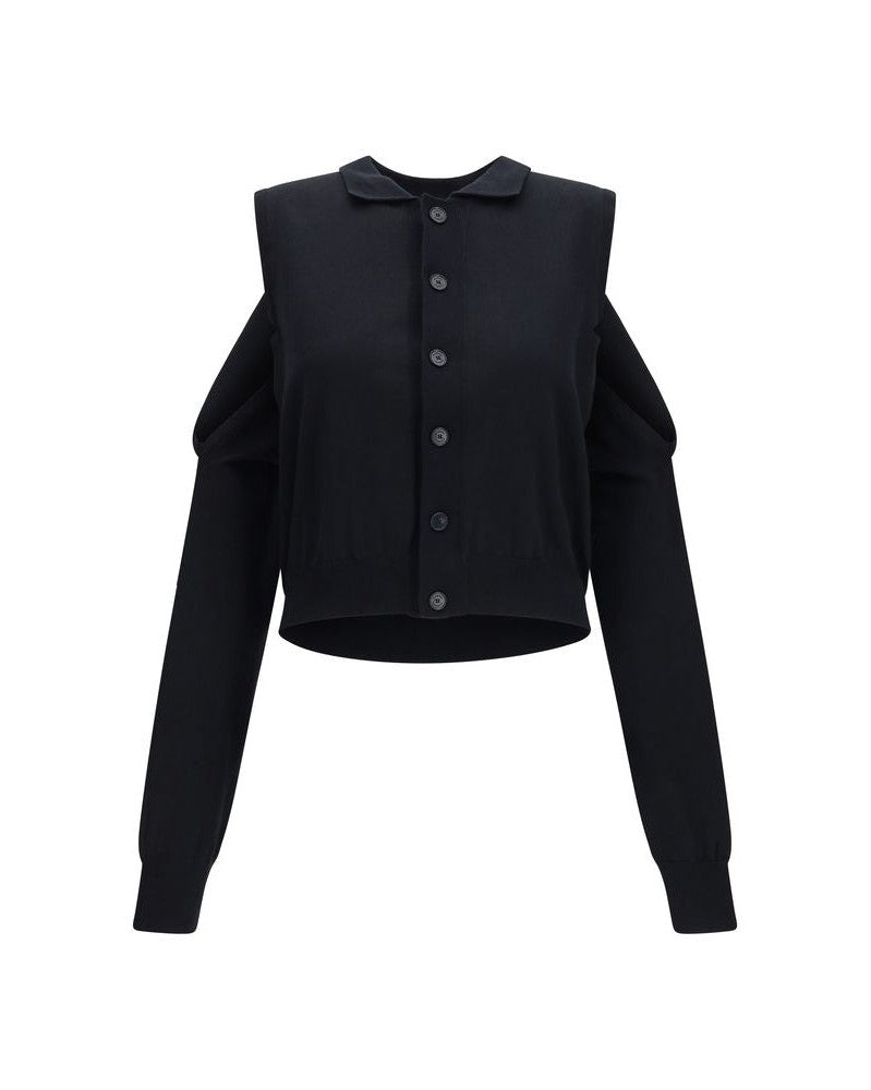 Alainpaul Black Cotton Cardigan Glam Steals