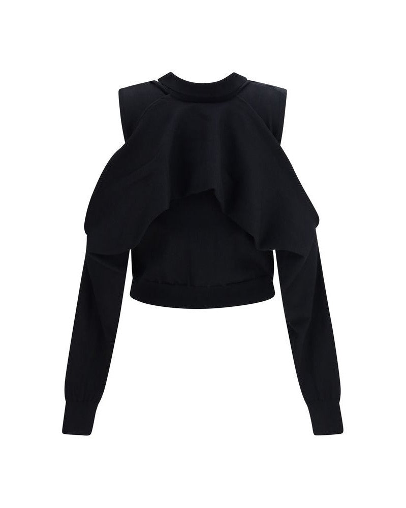 Alainpaul Black Cotton Cardigan Glam Steals