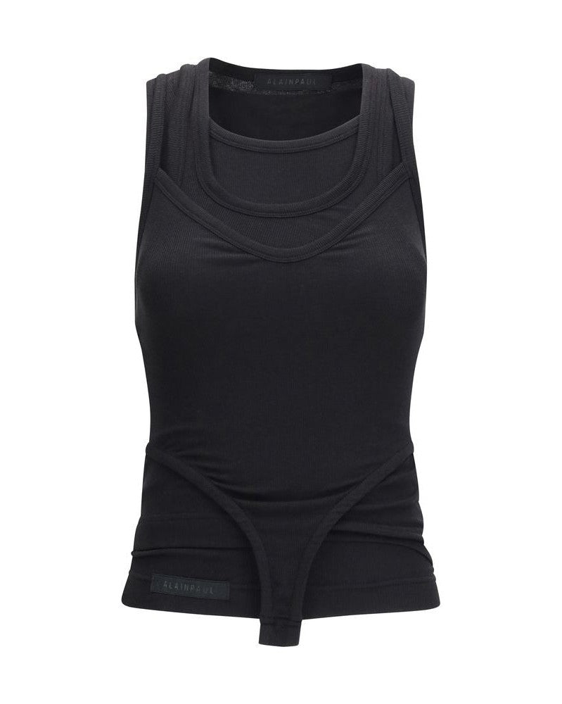 Alainpaul Black Lyocell Tank Top Glam Steals