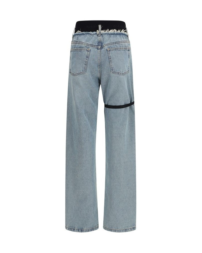 Alainpaul Blue Cotton High Waisted Jean Glam Steals