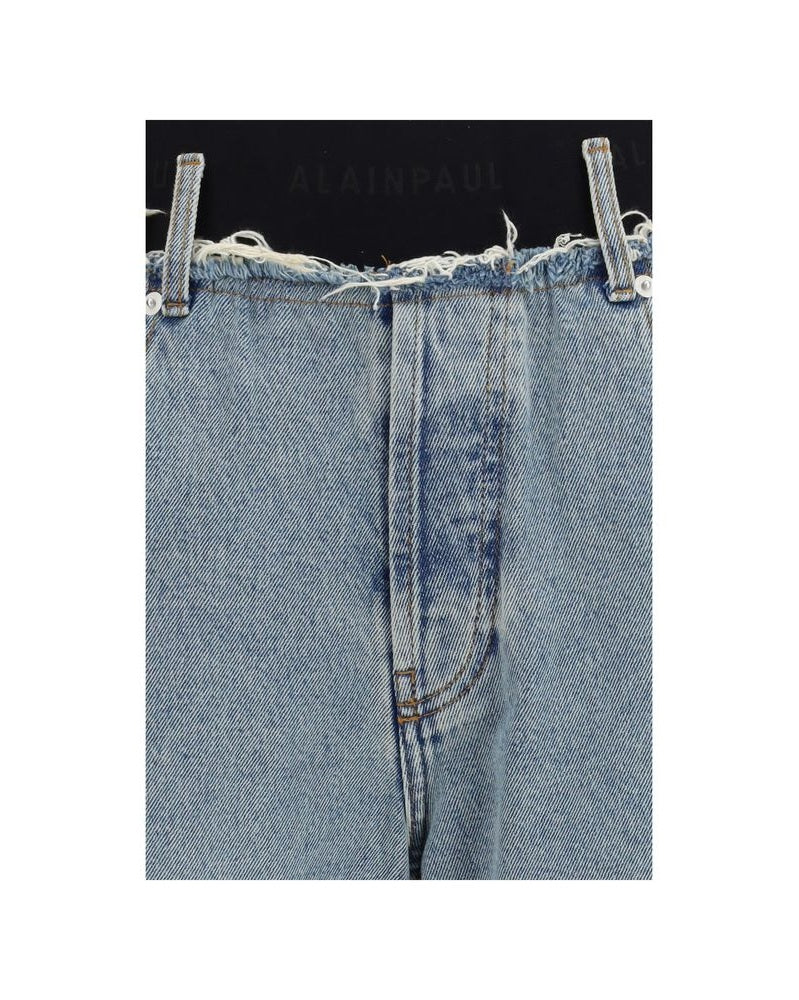 Alainpaul Blue Cotton High Waisted Jean Glam Steals