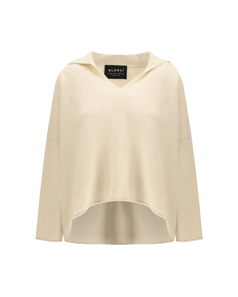 Alanui Beige Cashmere Polo Shirt Polos