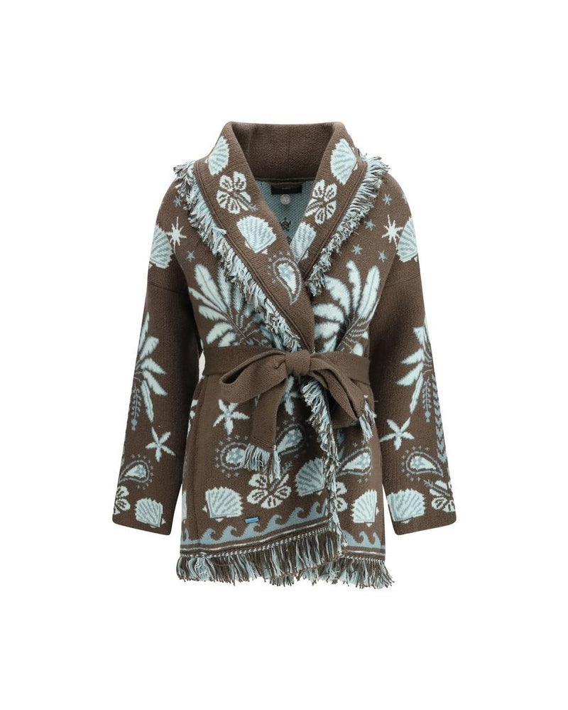 Alanui Brown Wool Cardigan Glam Steals