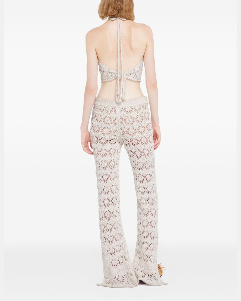 Alanui Trousers Cream Glam Steals
